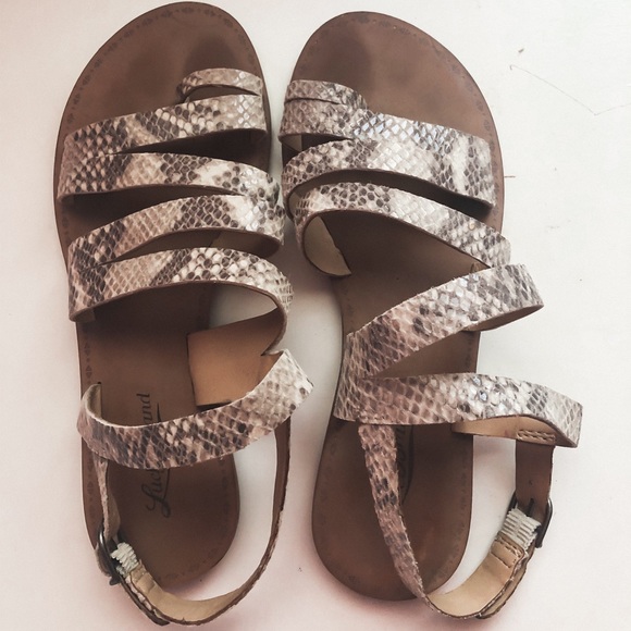 Lucky Brand Snakeskin Sandals - Picture 1 of 2